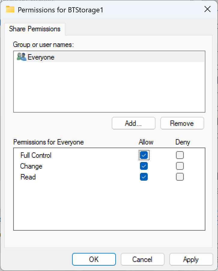 Set Permissions