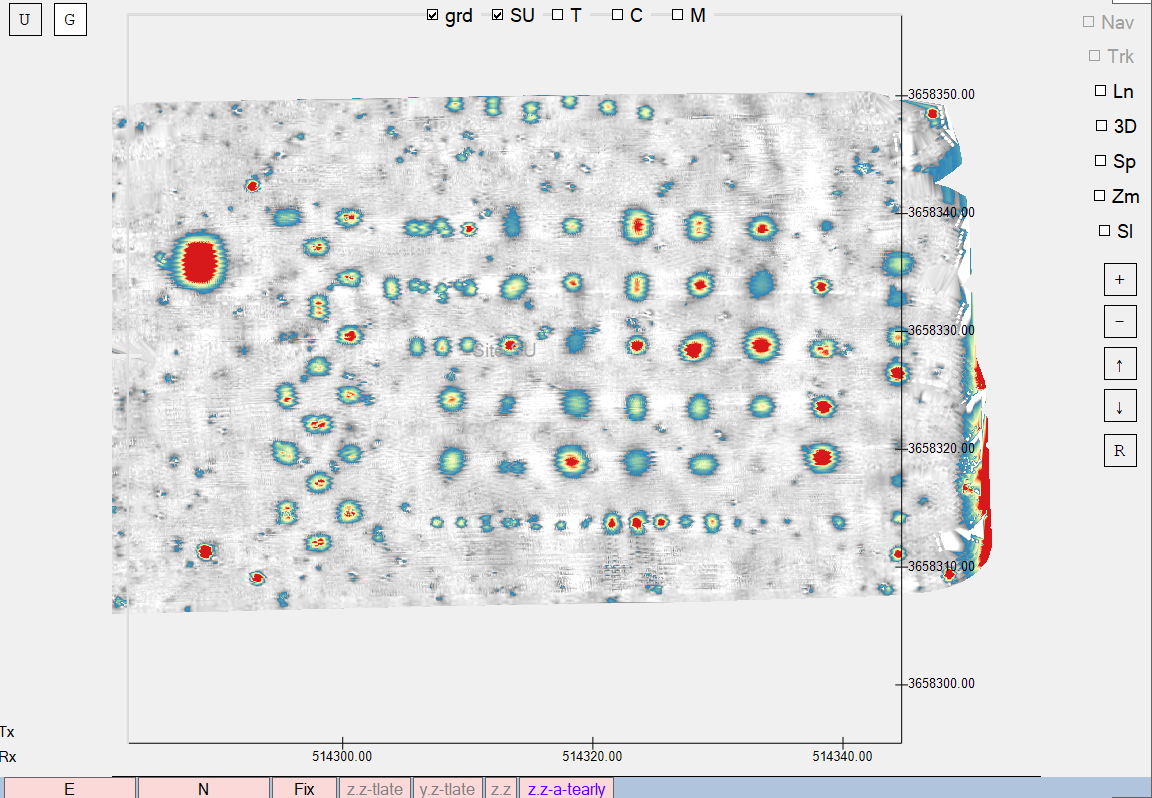 Grid with the two-zone threshold active