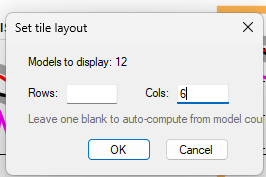 Set tile layout dialog