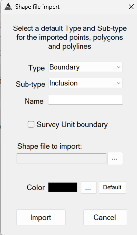 Import Site Poly dialog